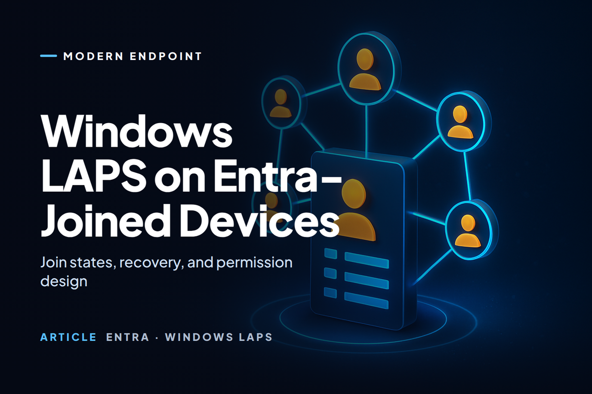 Windows LAPS on Entra-Joined Devices: The Join State, Recovery, and Permission Dependencies That Define the Design