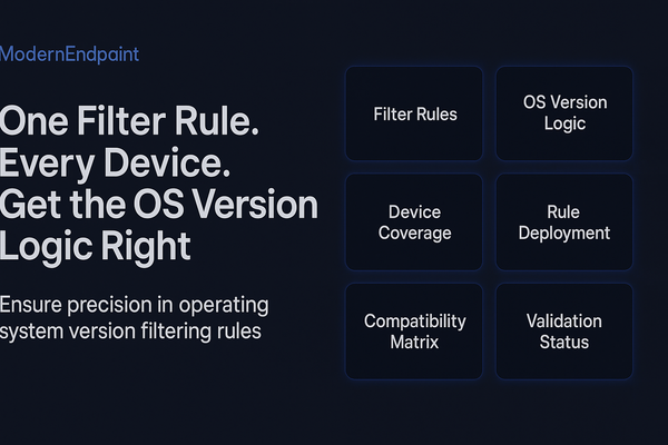 One Filter Rule. Every Device. Get the OS Version Logic Right.