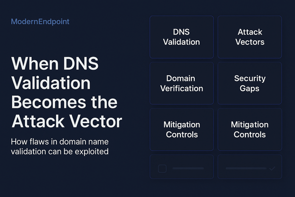 When DNS Validation Becomes the Attack Vector