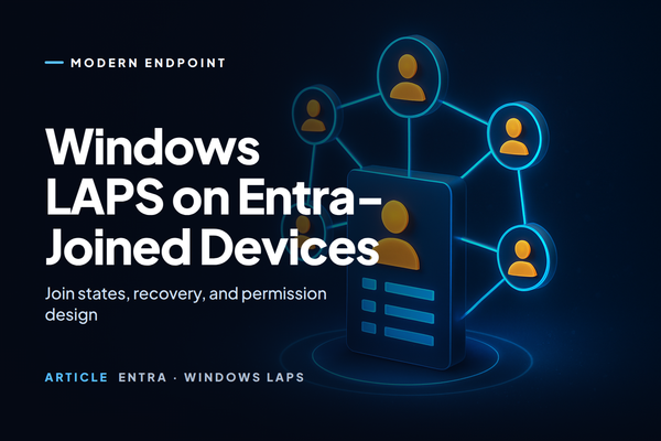 Windows LAPS on Entra-Joined Devices: The Join State, Recovery, and Permission Dependencies That Define the Design