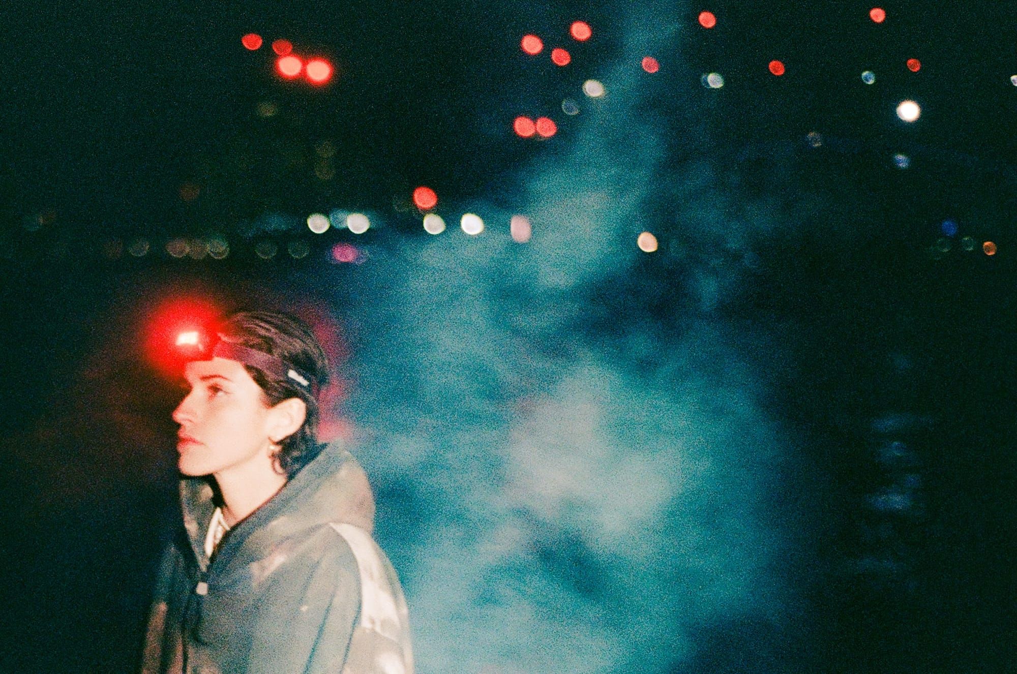 Artistic shot of Raquel Martins at nigh