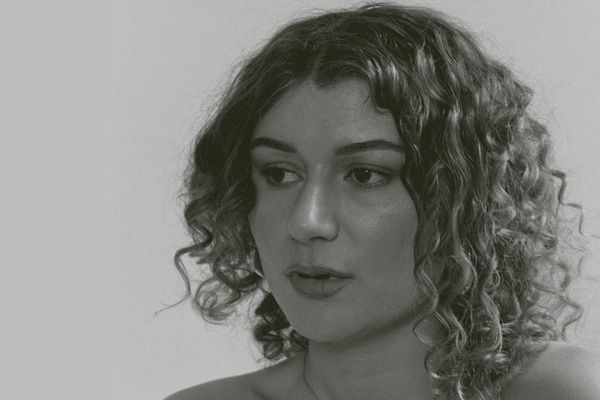Black and white portrait of Marged