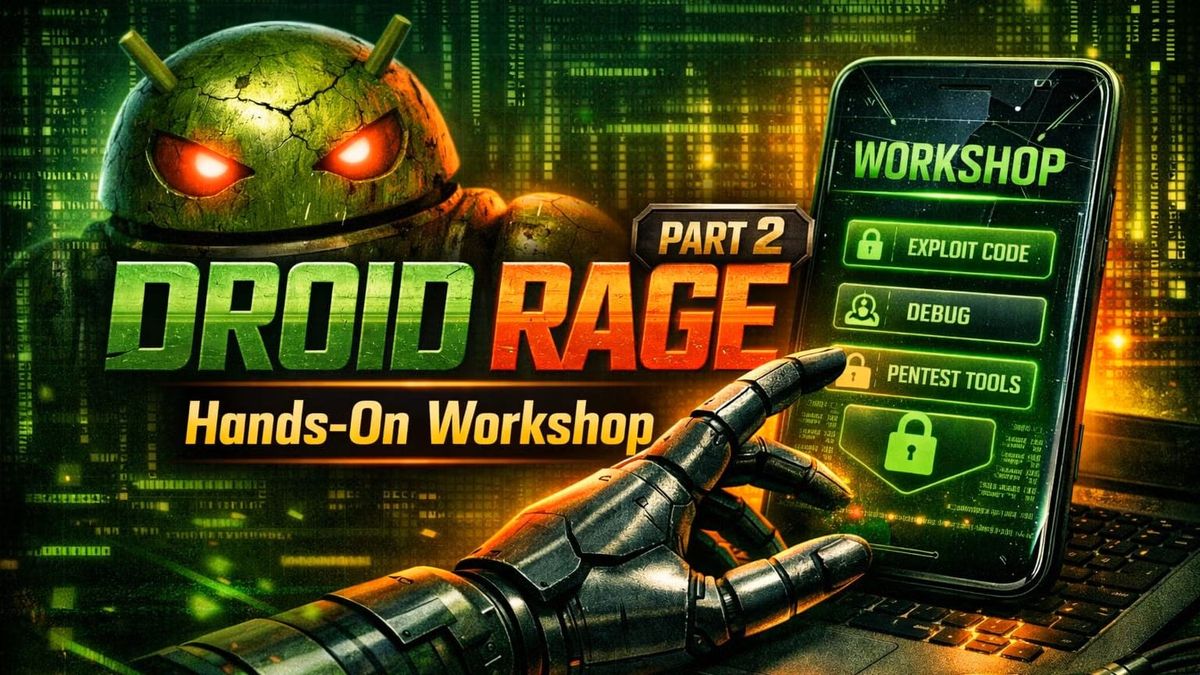 UPCOMING 7/9: Droid Rage Part 2: Hands-On Workshop
