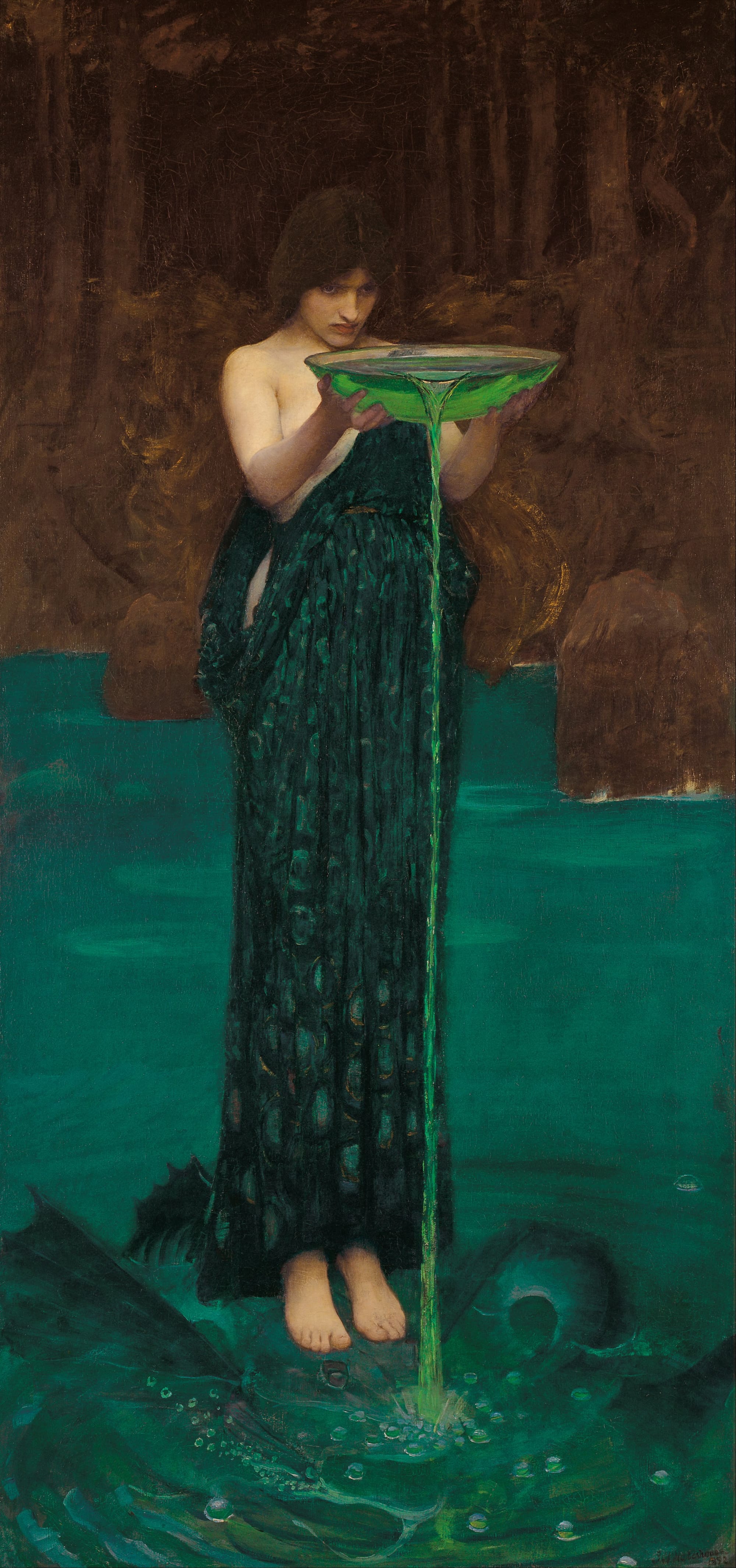 John William Waterhouse’s “Circe Invidiosa,” 1892. WikiArt. Public Domain.
