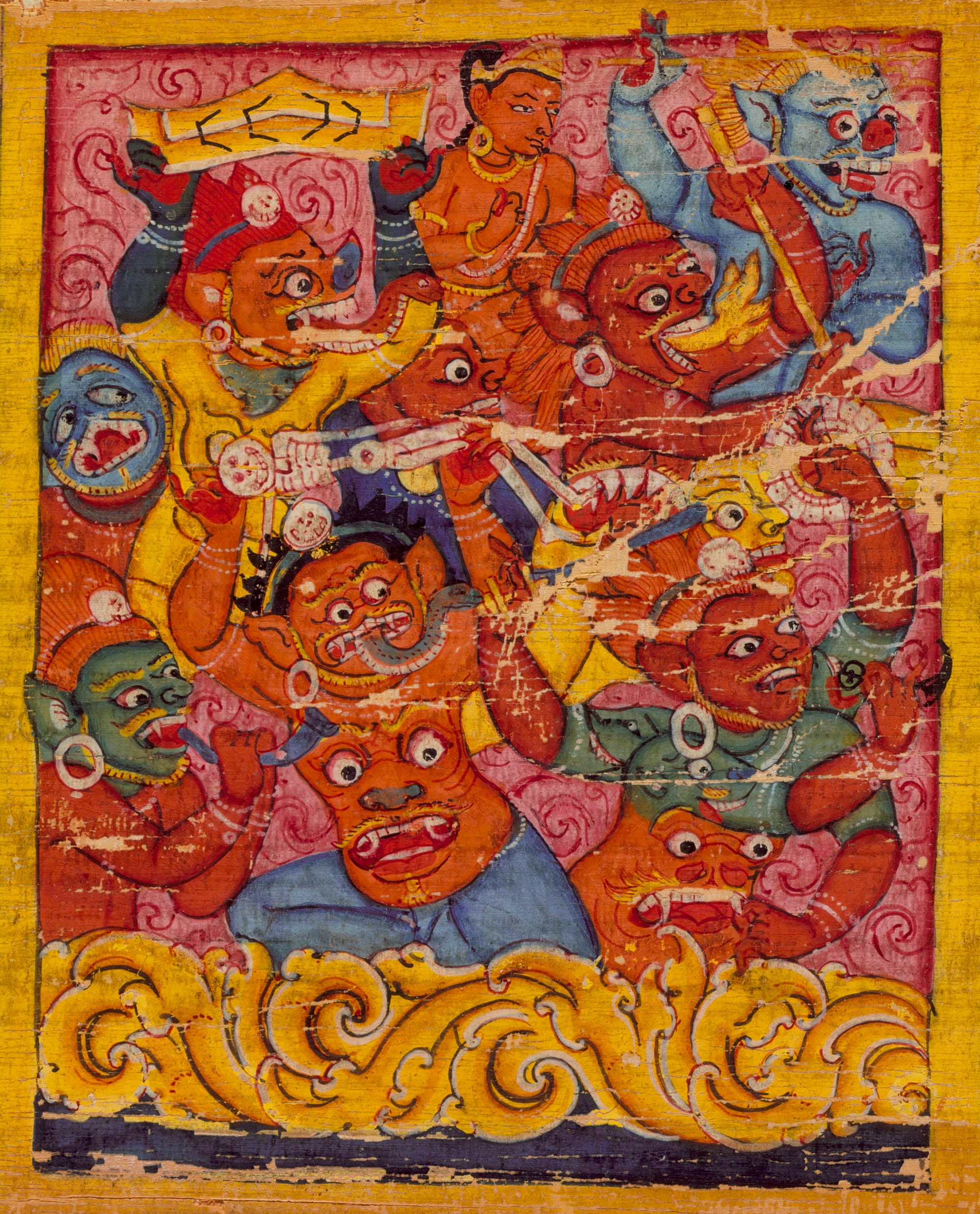 Astasahasrika Prajnaparamita Mara Demons. Anonymous 11th century artist. Digital image provided by the Los Angeles County Museum of Art. Wikimedia Commons. Public Domain. 