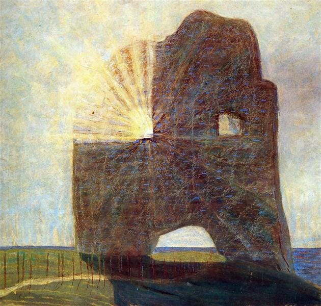 Mikalojus Konstantinas Ciurlionis’ “The past,” 1907. WikiArt. Public Domain.
