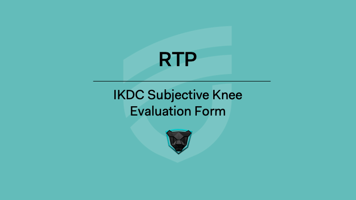 RTP - IKDC Subjective Knee Evaluation Form