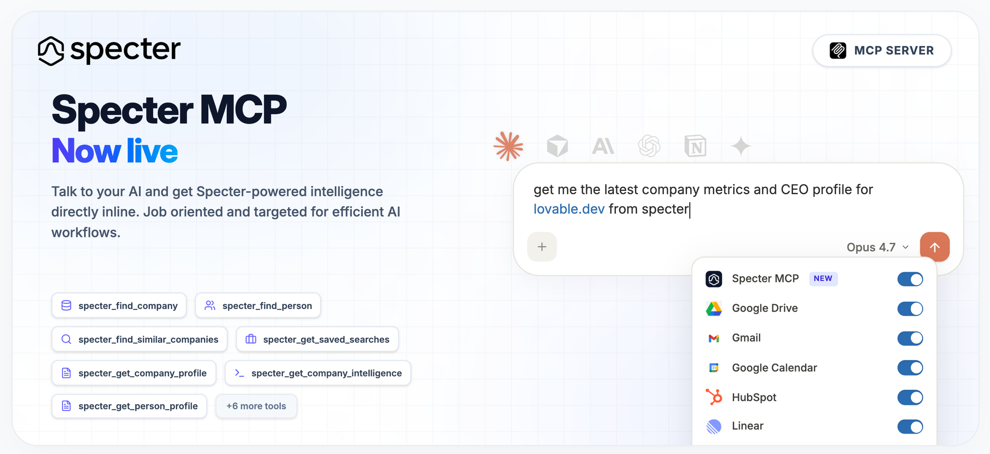 New: Specter MCP Server