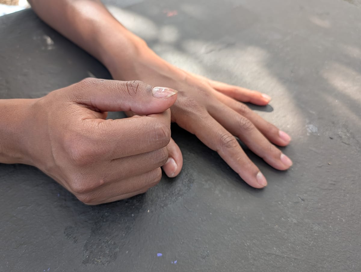 Closeup of hands