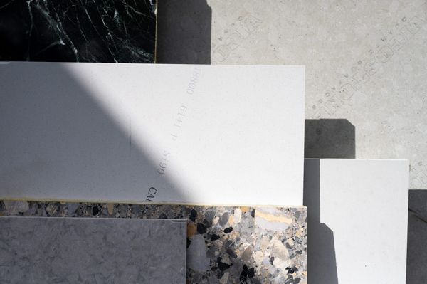 Slabs of different types stone