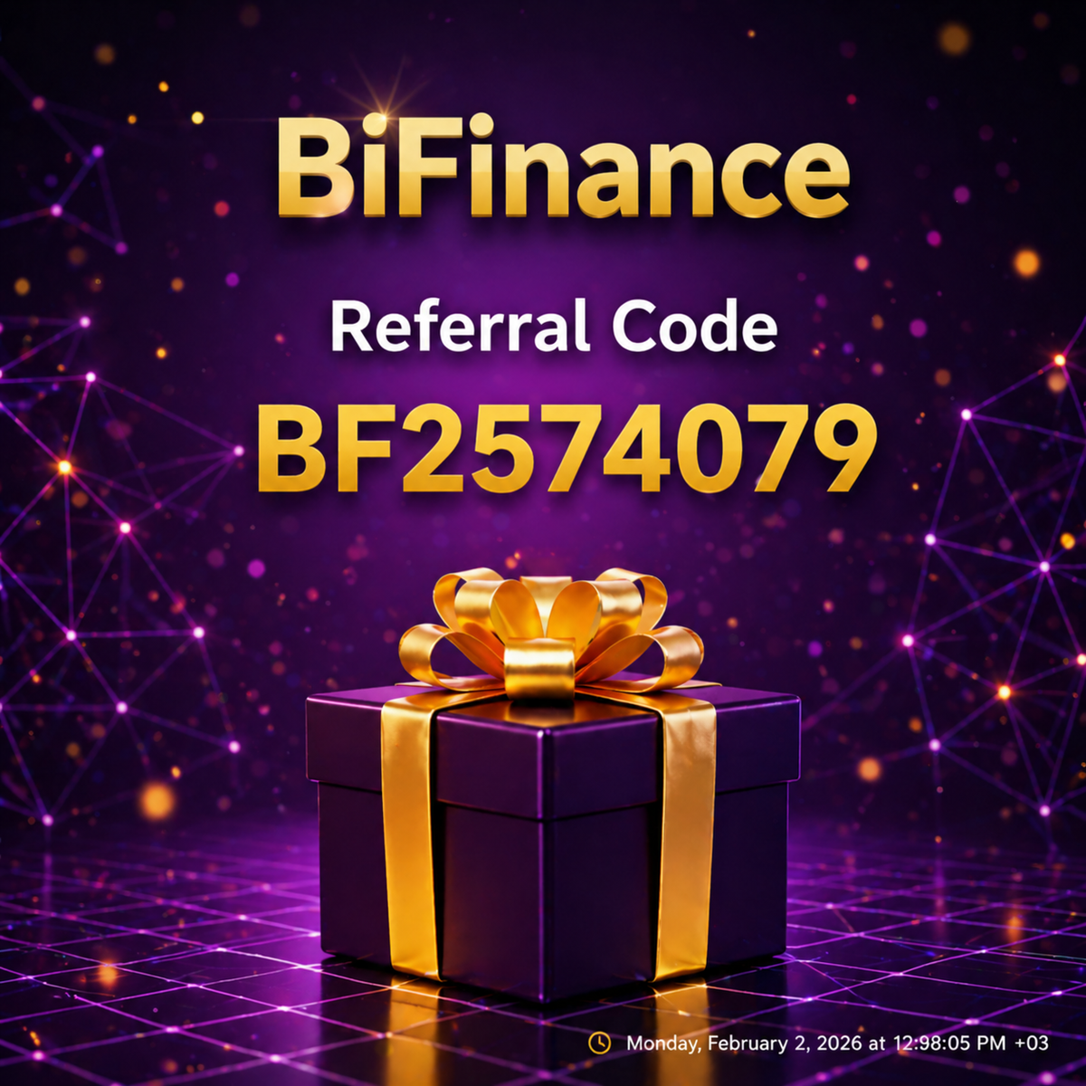 BiFinance Referral Code: “BF2574079” – Bonus Up to 25,000 USDT
