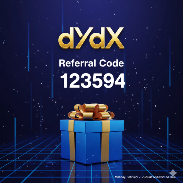 dYdX Referral Code: “123594” – (A Flexible Trading Experience)