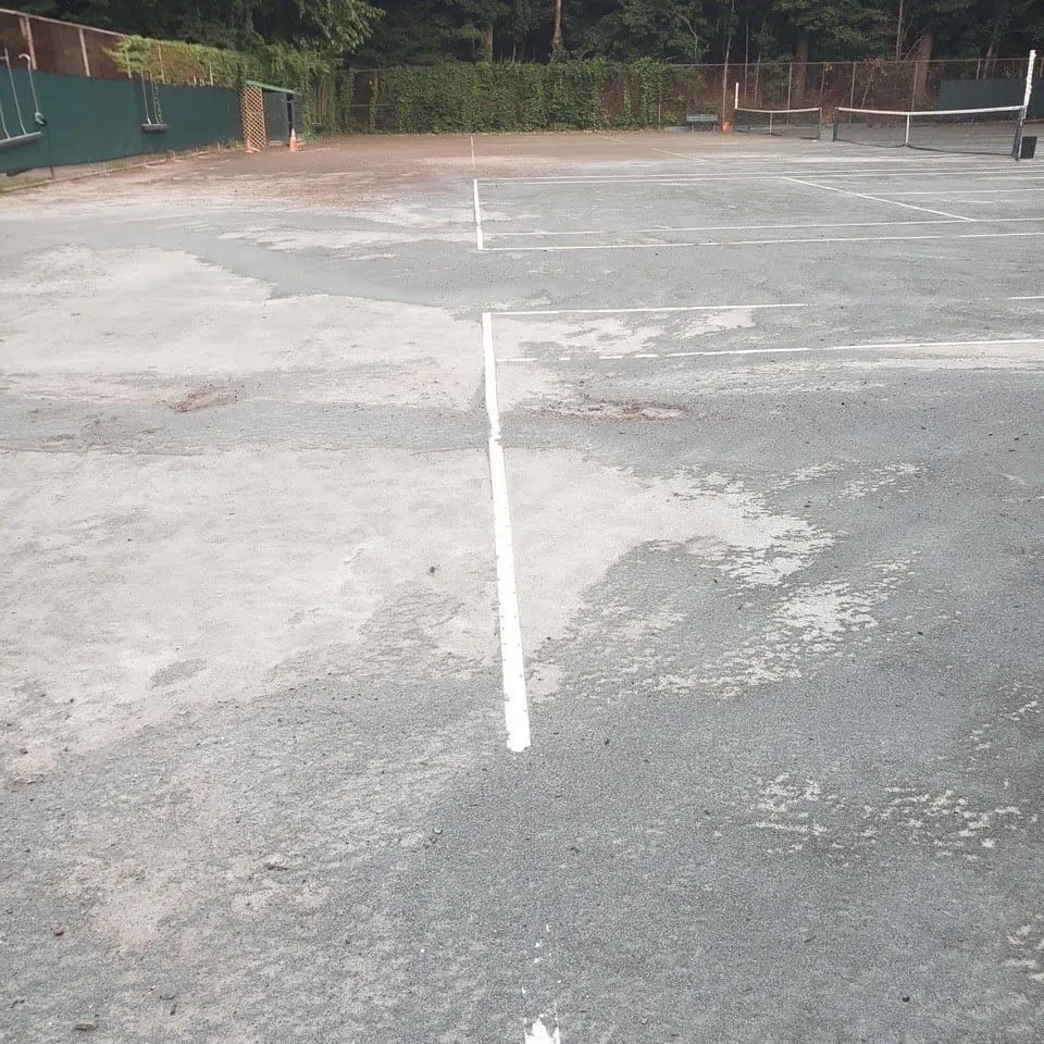 Tennis Courts Sustain Damage