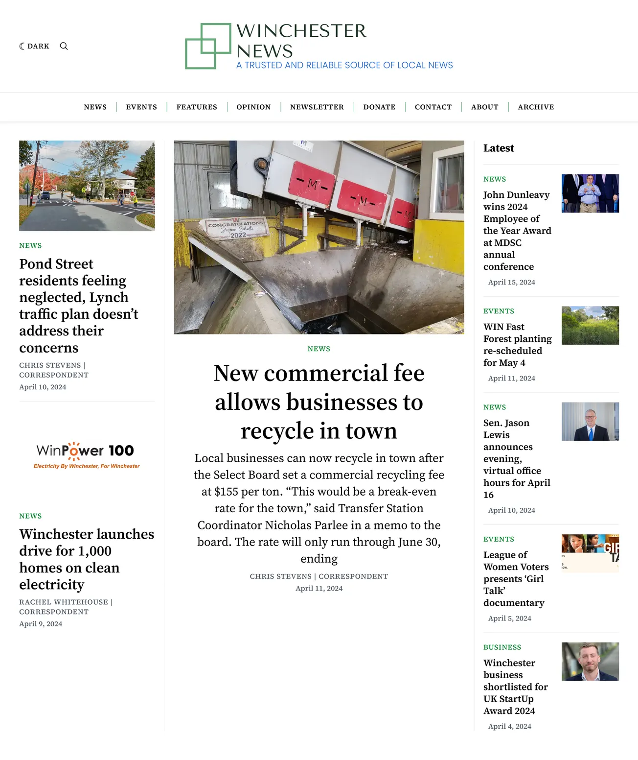 Winchester News is part of INN NewsMatch fundraising program