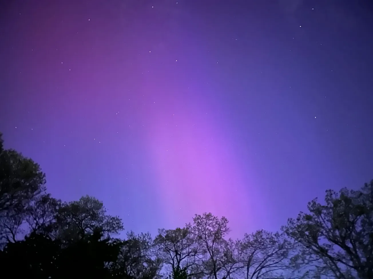 Winchester lights up under solar storm