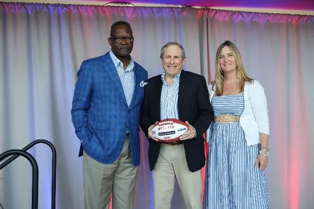 Winchester resident Barry Star presented with donation from Kraft family, Patriots Foundation