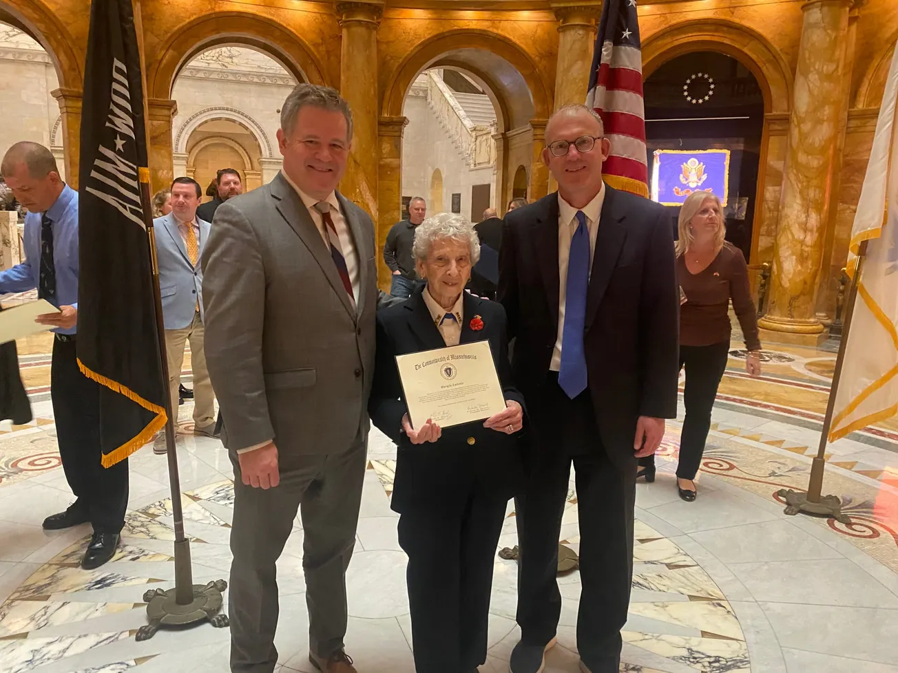Winchester resident Margie Labedz recognized at State House for Military Appreciation Day