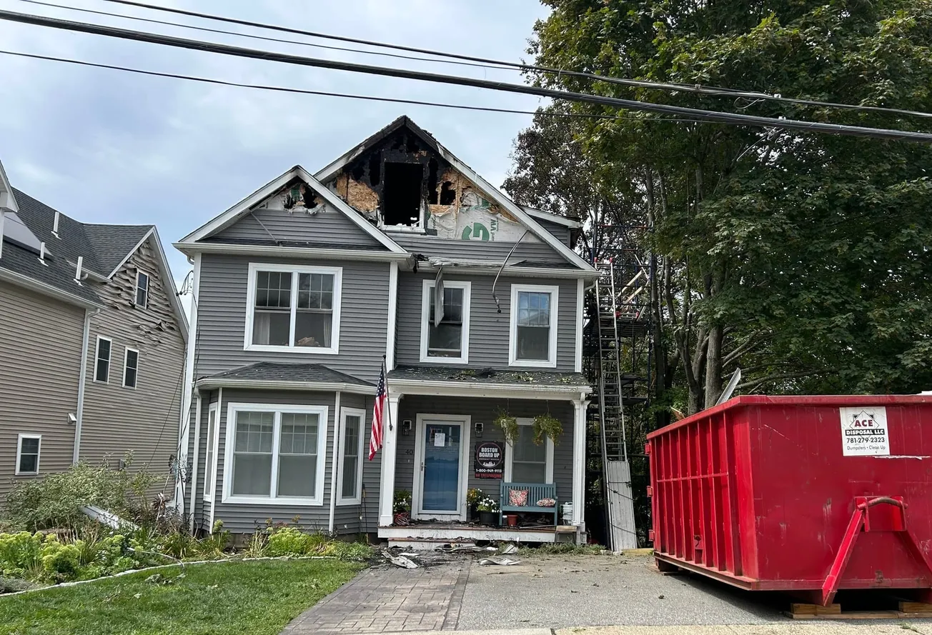 Winchester two-alarm fire started on porch