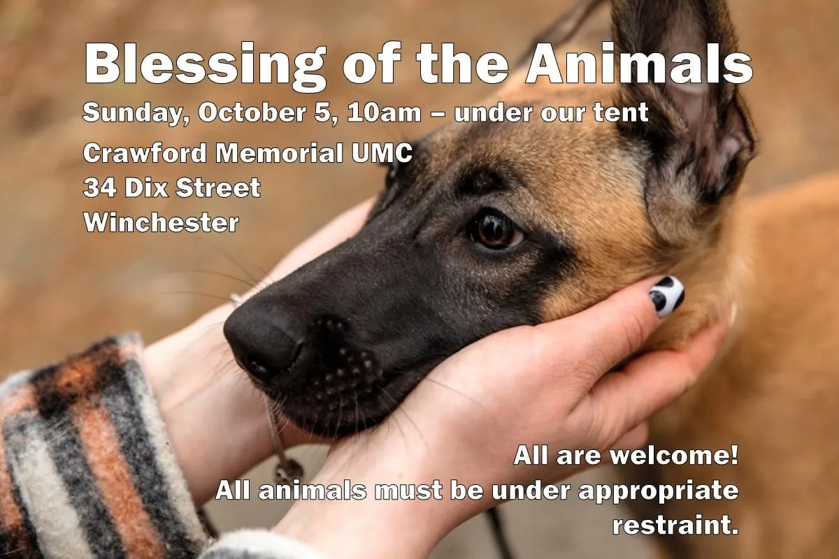 Crawford Memorial United Methodist Church to hold Blessing of the Animals
