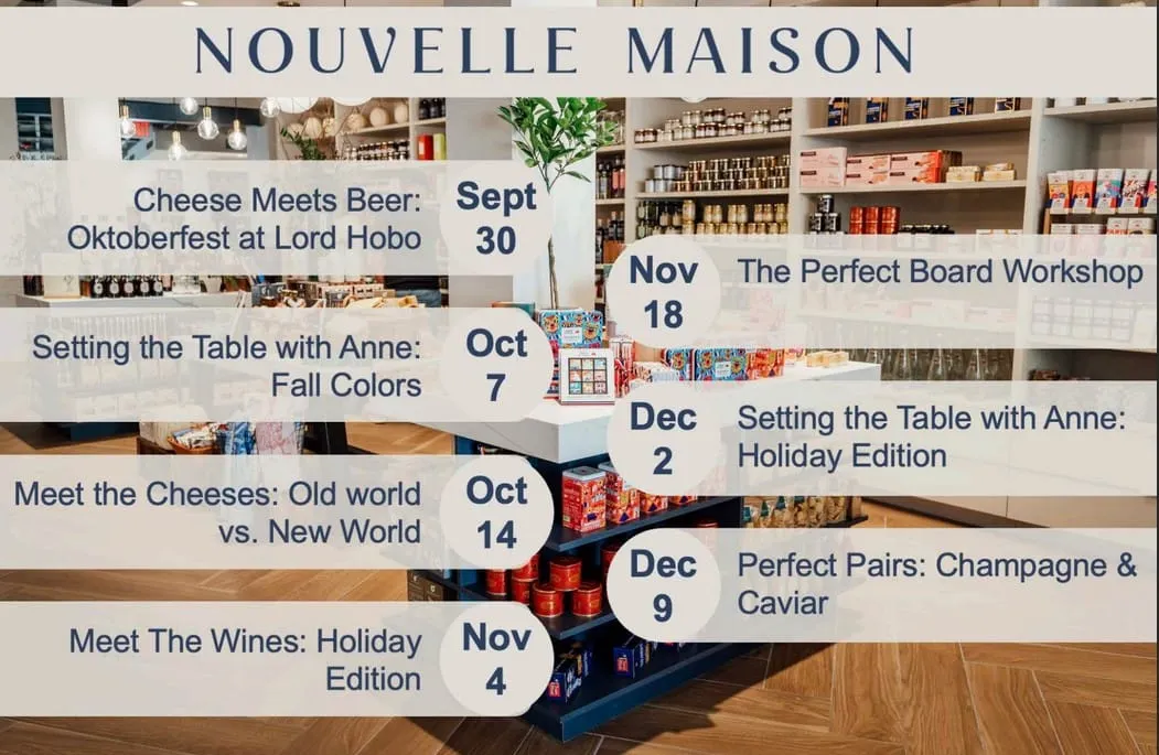 Nouvelle Maison unveils fall and holiday calendar in Winchester