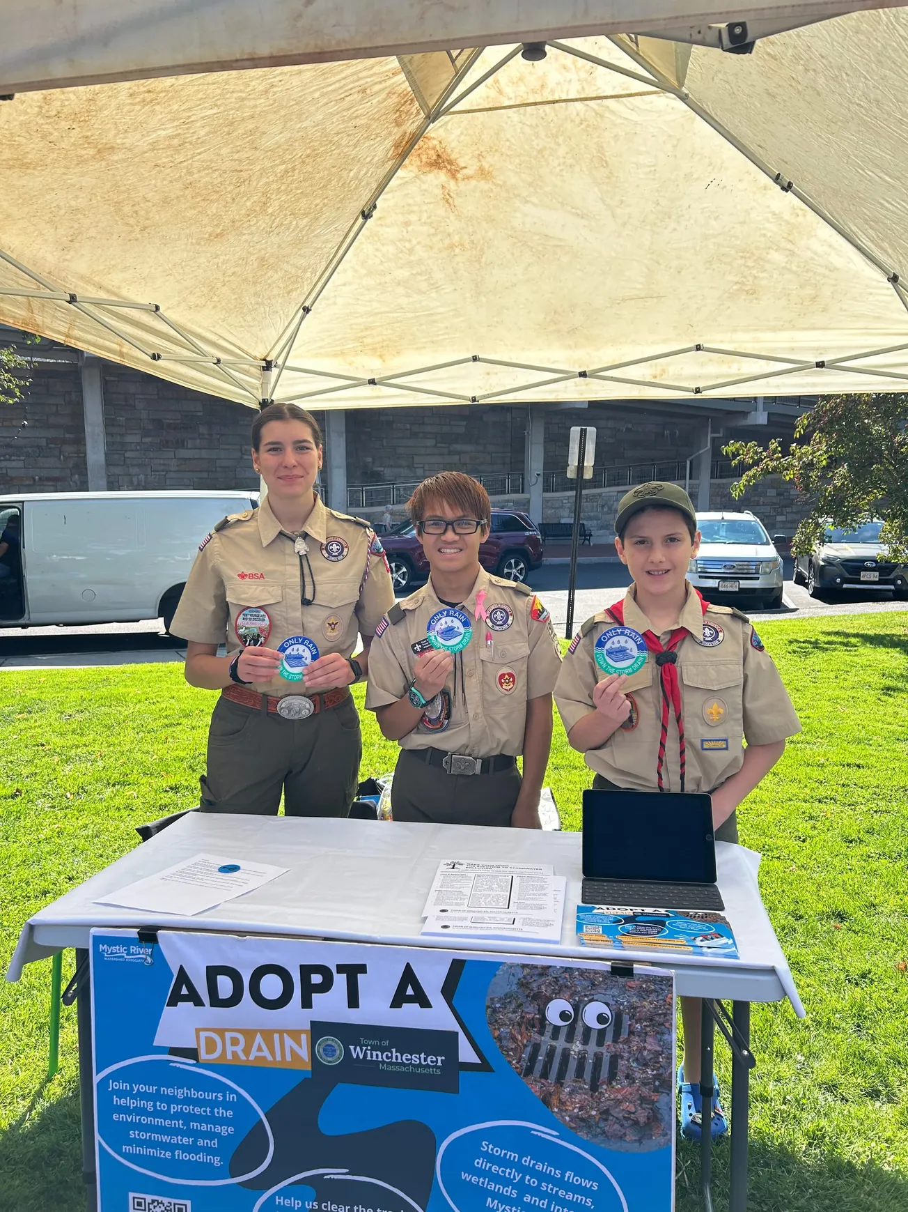 Helpers Among Us - Scouts invite residents to adopt a drain
