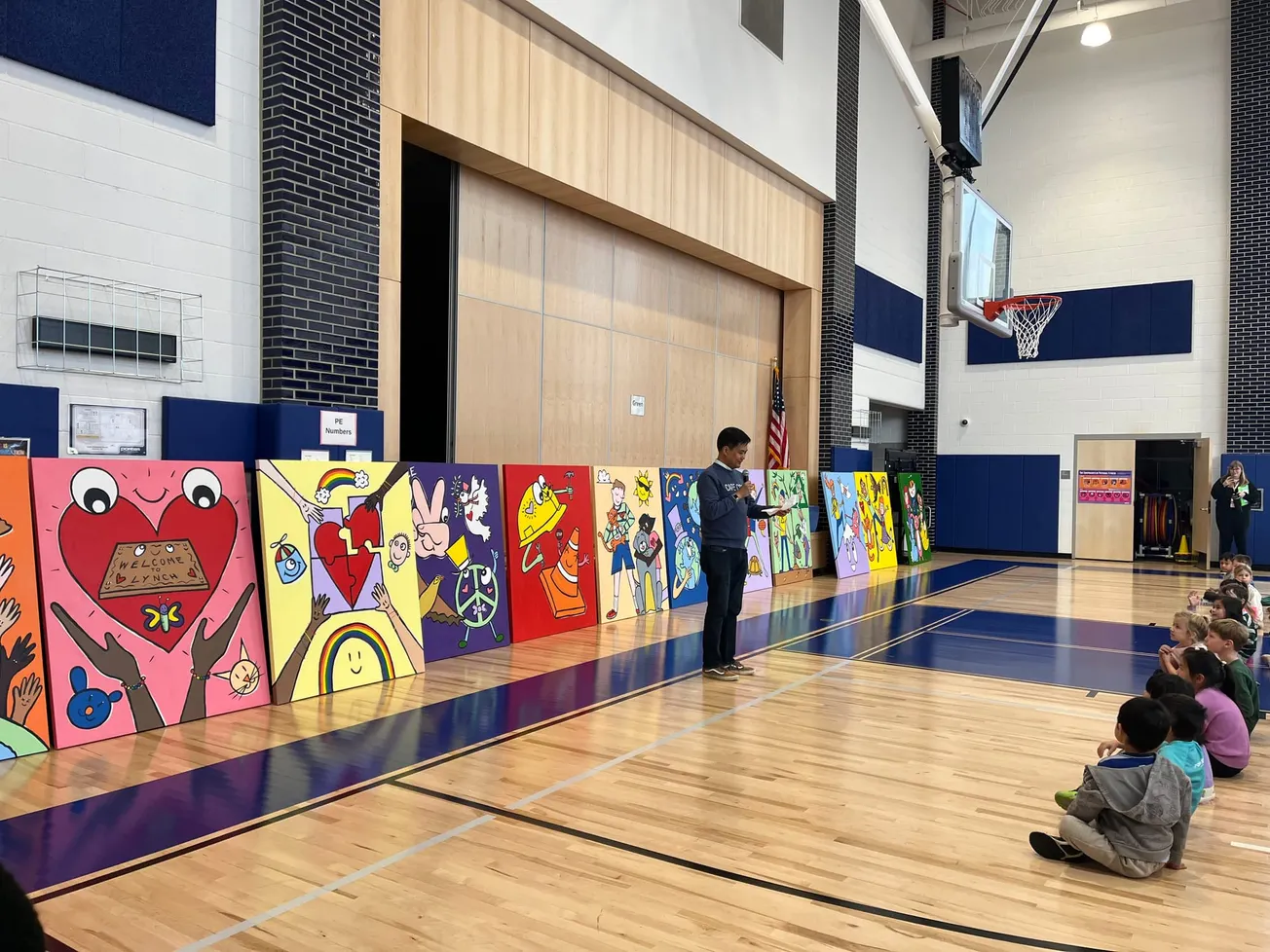 Winchester’s Lynch School unveils third mural thanks to WFEE grant