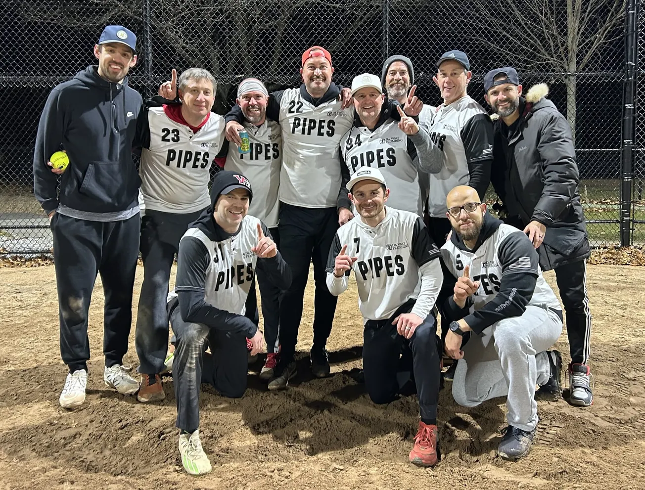 Only in their fourth year, the Pipes secure the 2025 Winchester Men’s Softball League fall championship