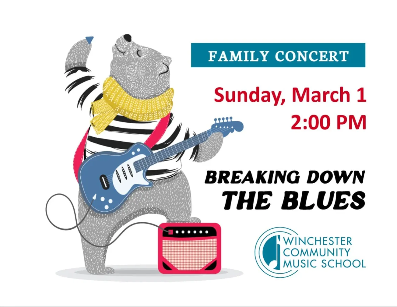 Winchester Community Music School presents ‘Breaking Down the Blues’ family concert