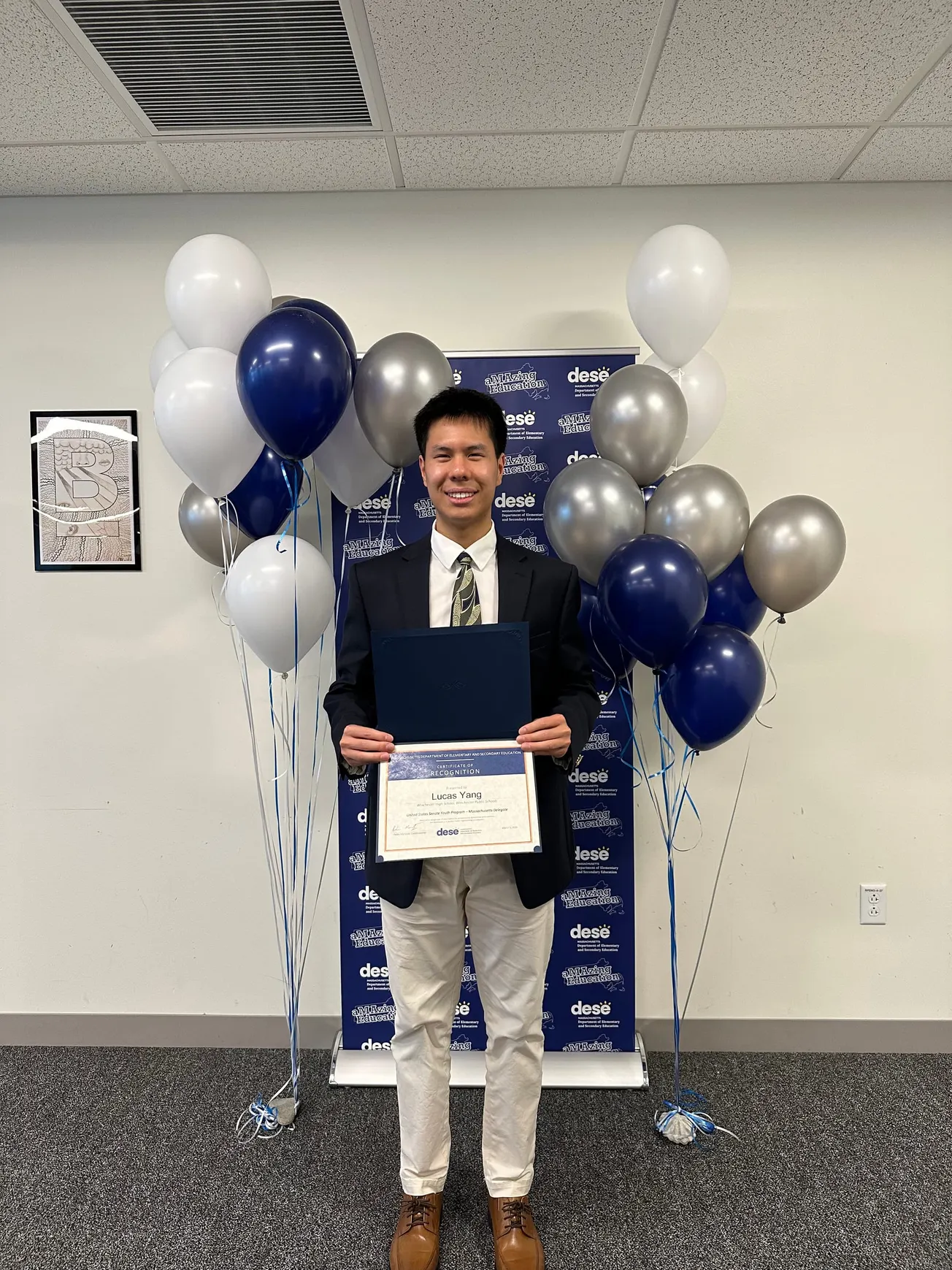 Winchester High student Lucas Yang heads to Capitol on Senate Youth Program