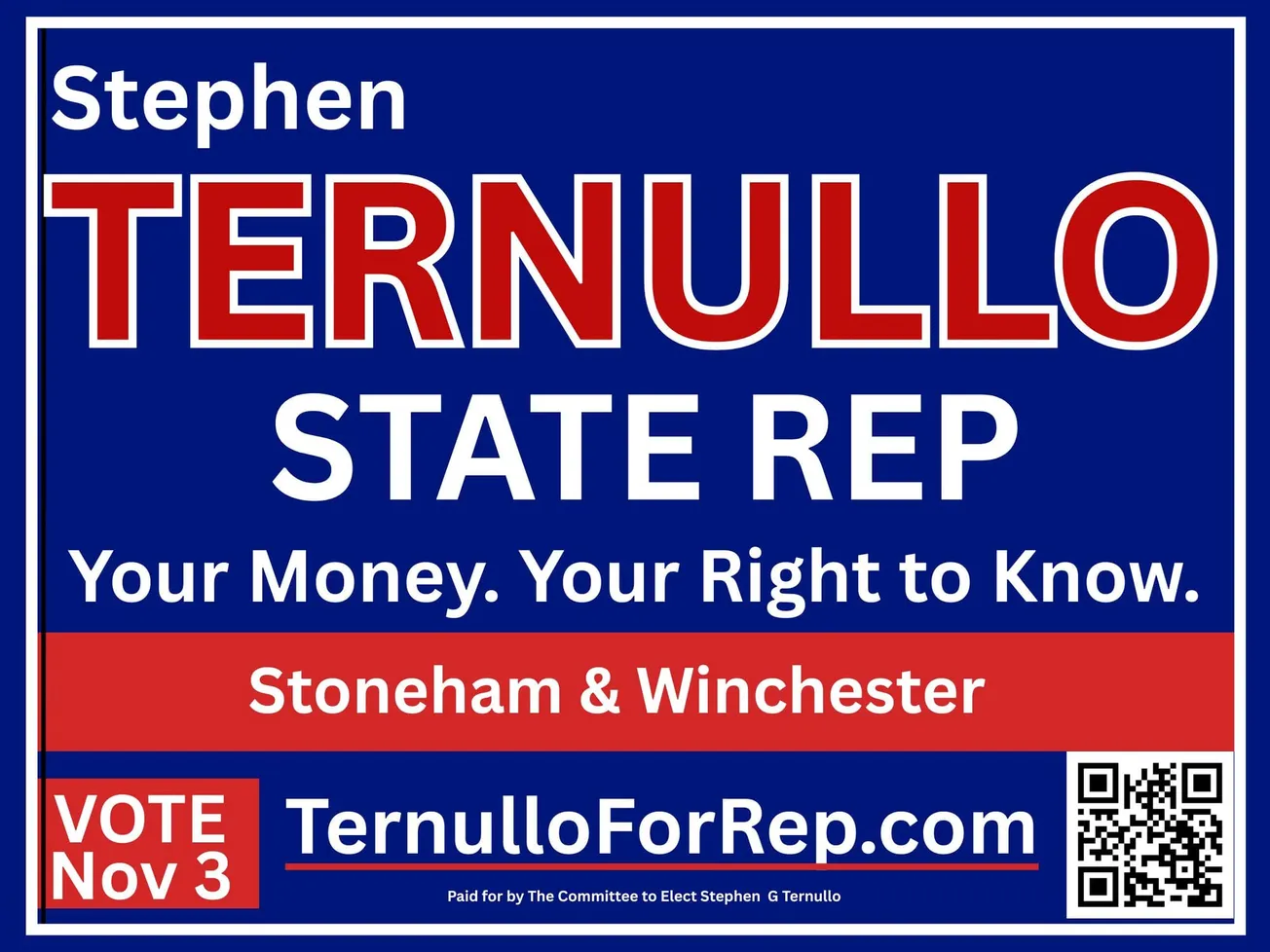 Stephen G. Ternullo qualifies for ballot, pledges to restore accountability, put families first