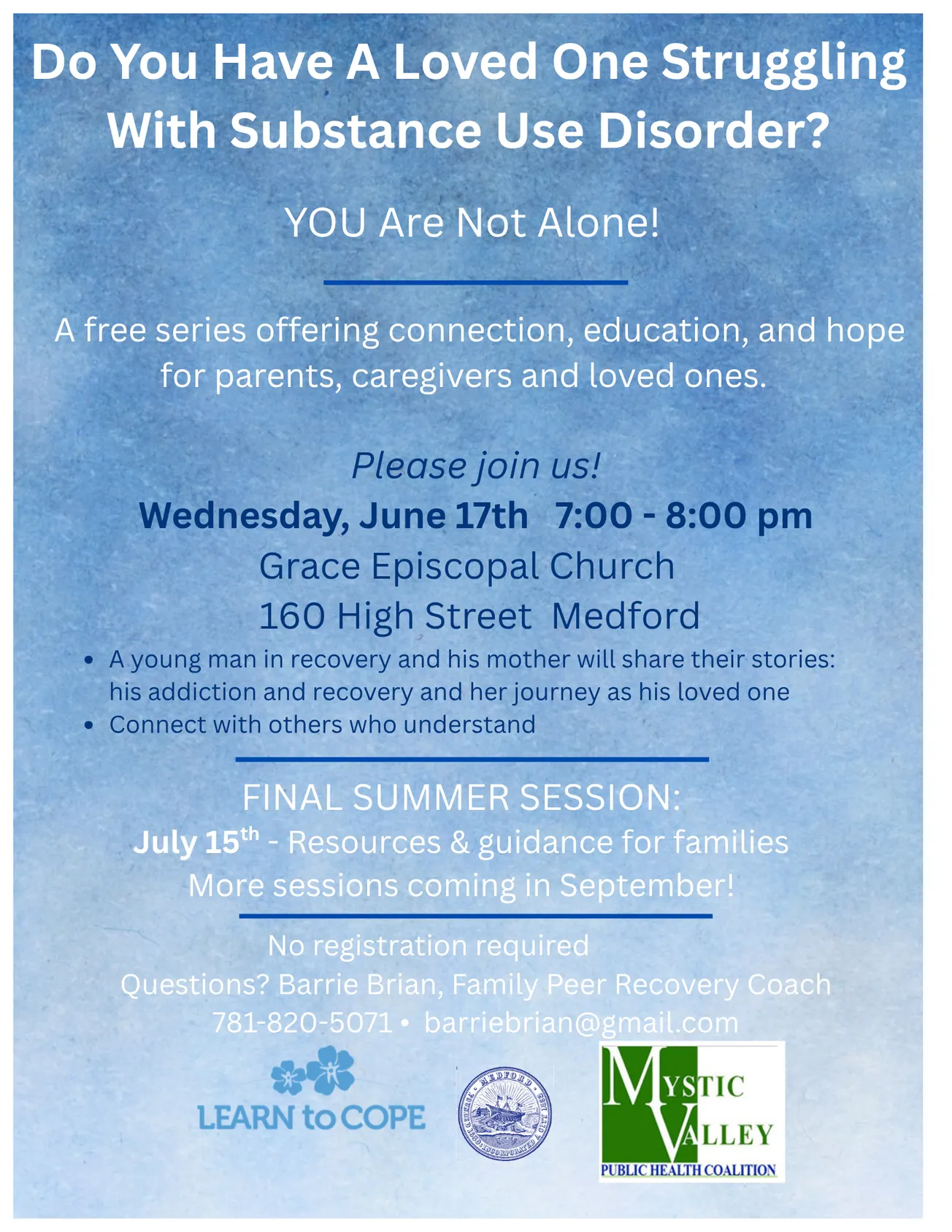 Free series available for those struggling with Substance Use Disorder