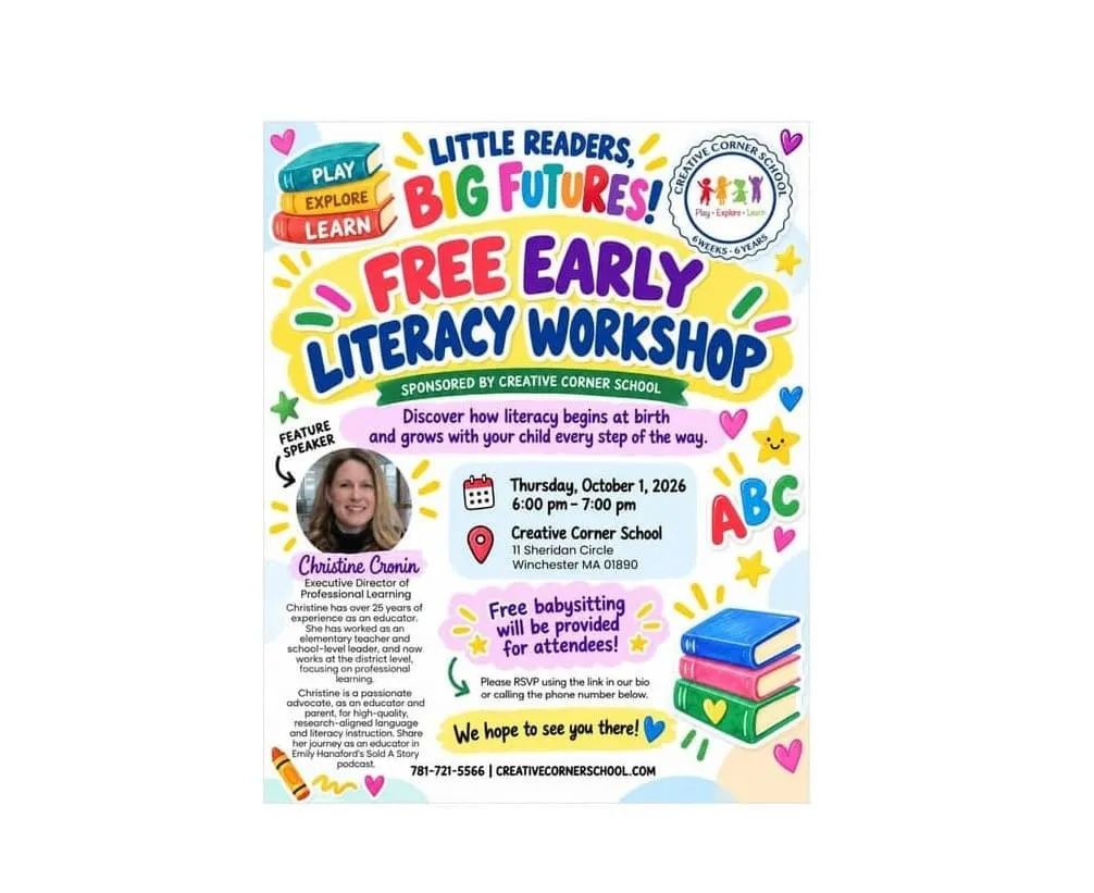 Creative Corner School to hold ‘Little Readers, Big Futures’ early literacy workshop