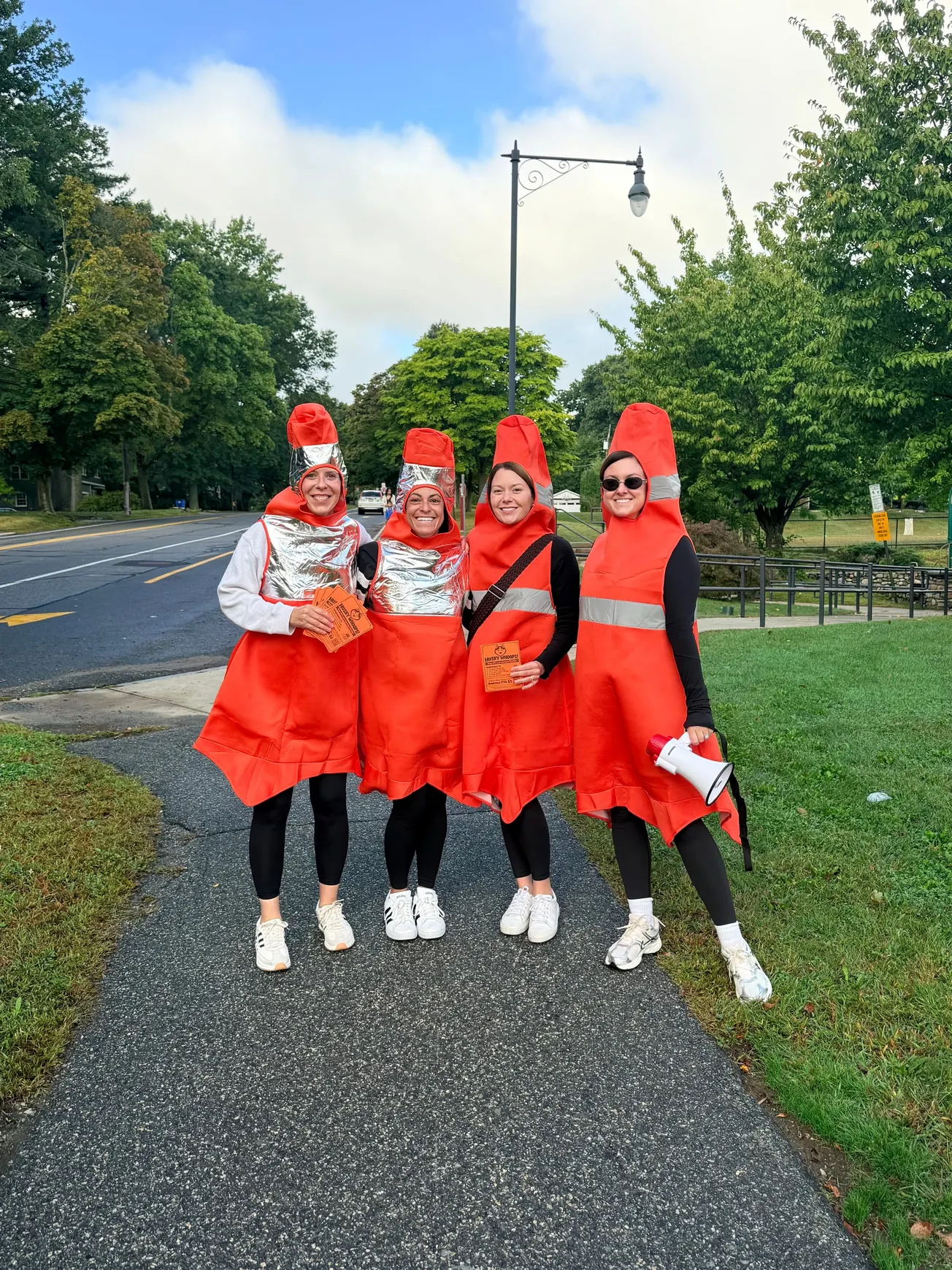 Winchester’s Ambrose PTO dons traffic cone costumes to promote safe school drop-off