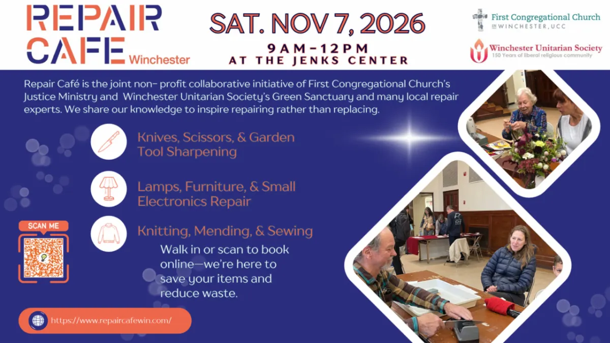 Repair Café will be open Nov. 6 at the Jenks Center