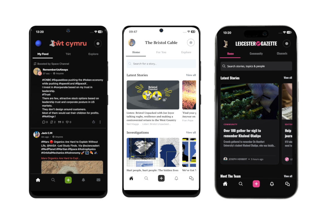 The Newsmast Foundation's community apps