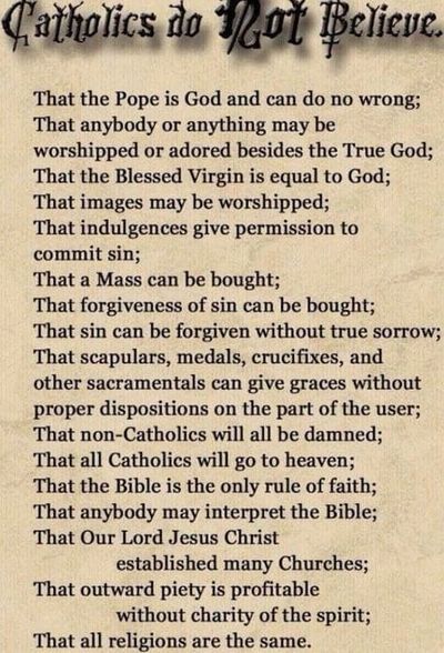 Catholics Do Not Believe: