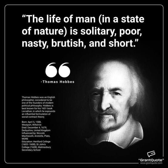 Thomas Hobbes: An American Founding Fathers' 'Influencer': Are You Part Of A Tribe, Covering You From 'The State Of Nature' To Come?