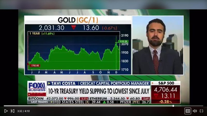 #OtavioTaviCosta Of #Crescat Capital: On #MakingMoney With #CharlesPayne: Watch: "This Week’s Macro Developments Played A Critical Role In Substantially Strengthening The Case For Investing In Hard Assets."