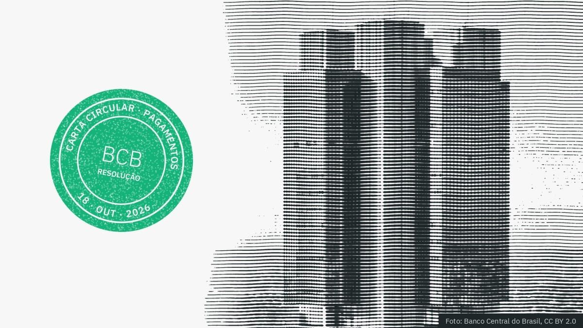 Sede do Banco Central, em Brasília, em gravura, com o carimbo BCB · Resolução