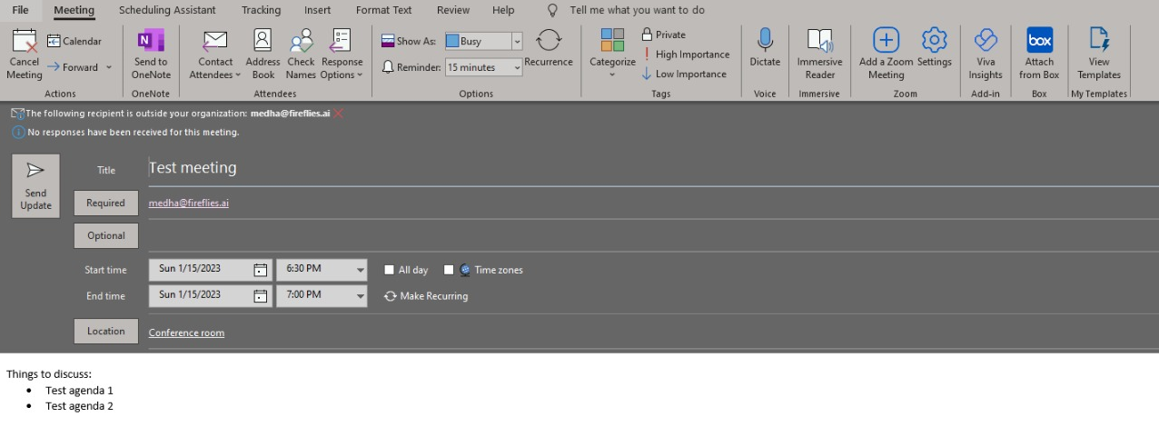 cancel a meeting in Outlook