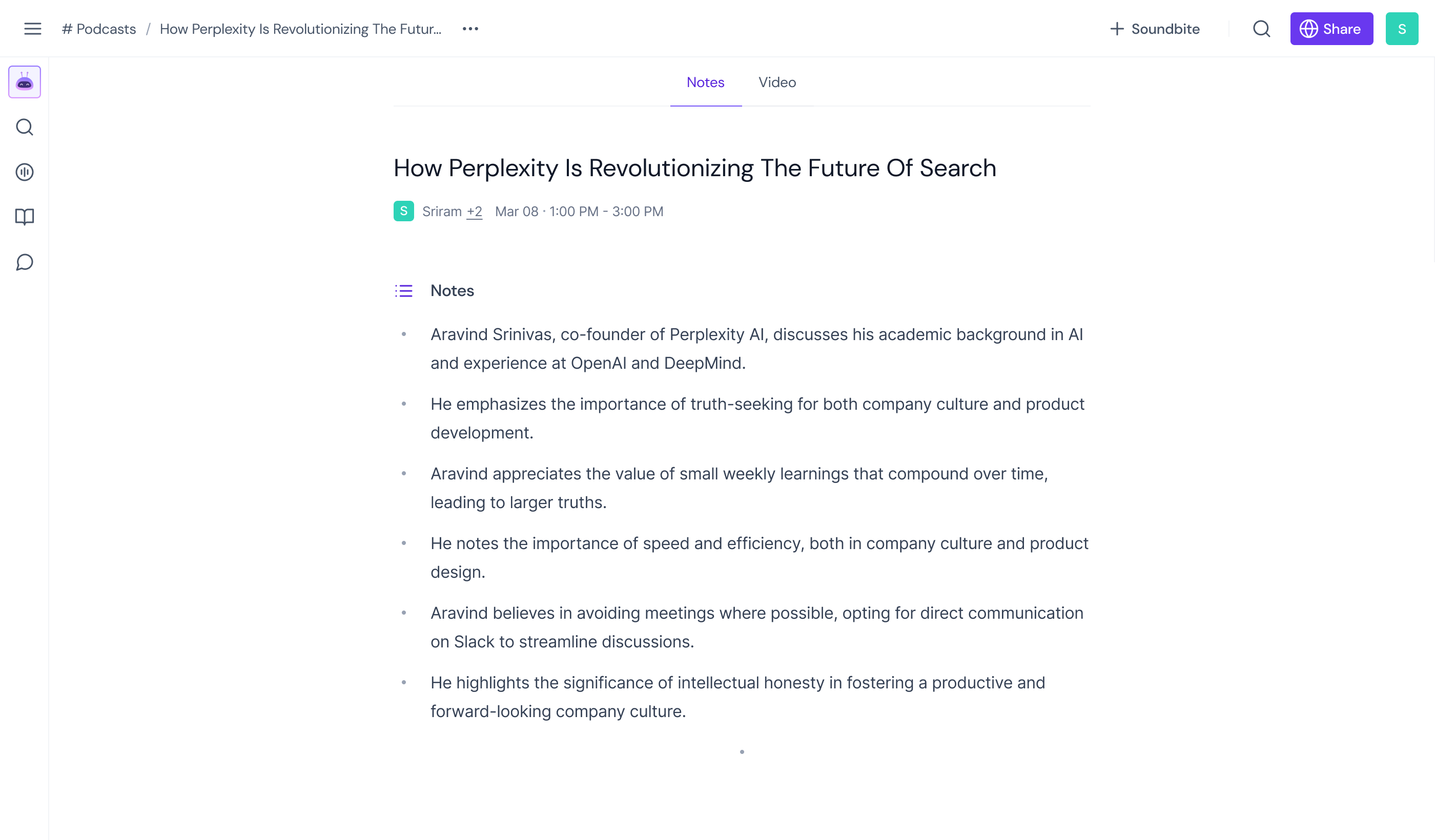 Aravind Srinivas explains how Perplexity AI will revolutionize search | Summary by Fireflies.ai