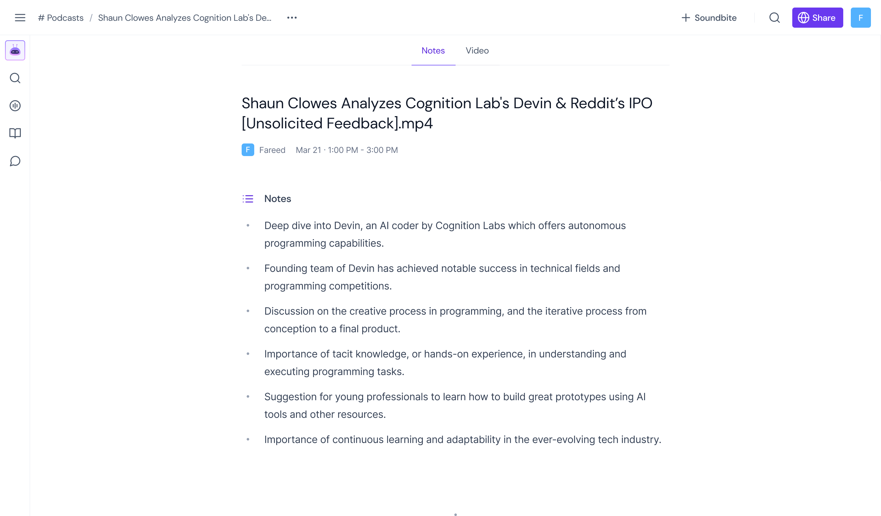 Unsolicited Feedback: Confluent's CPO Shaun Clowes - Summary powered by Fireflies