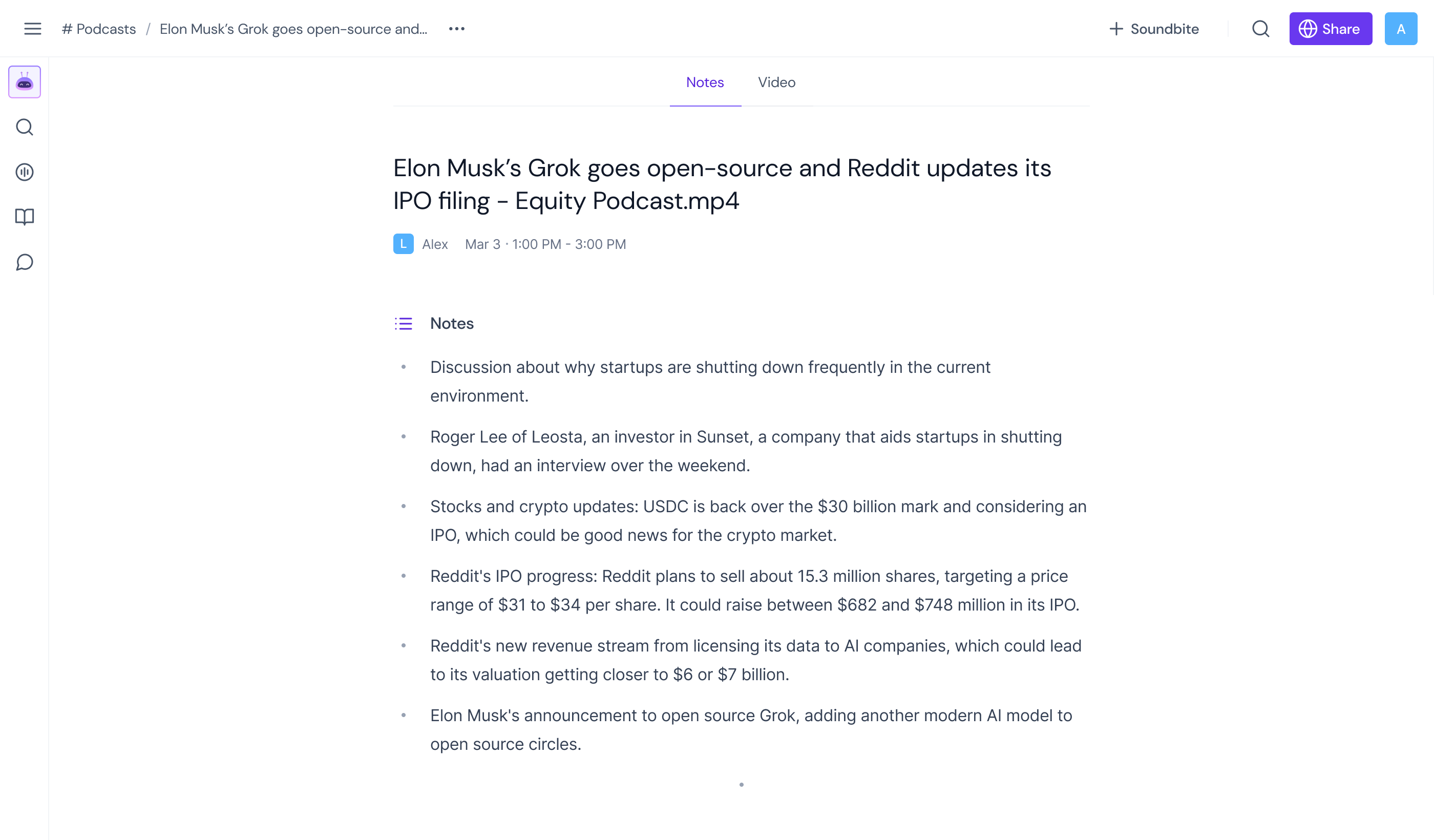 TechCrunch Equity Podcast: Elon Musk’s Grok Goes Open-source - Summary powered by Fireflies.ai