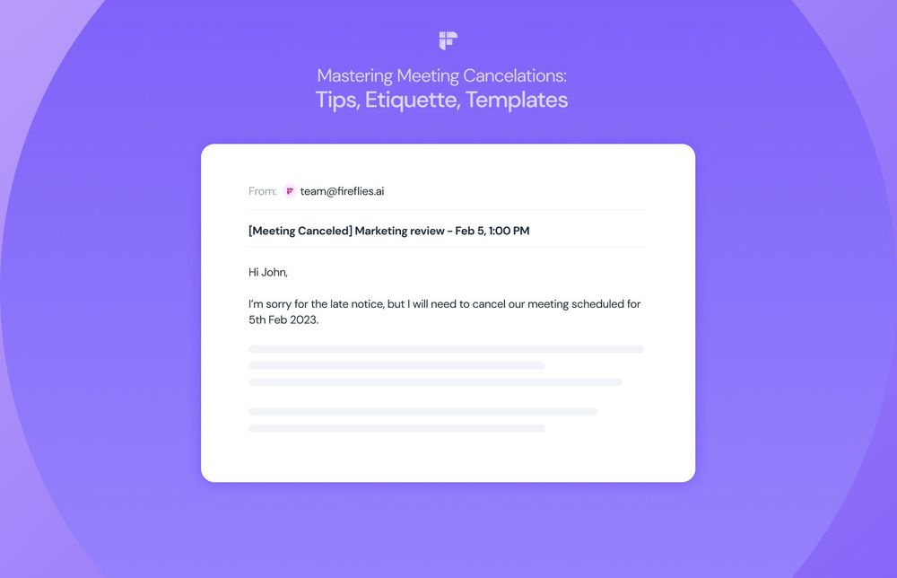 Meeting Cancelations: Tips, Etiquette, Templates