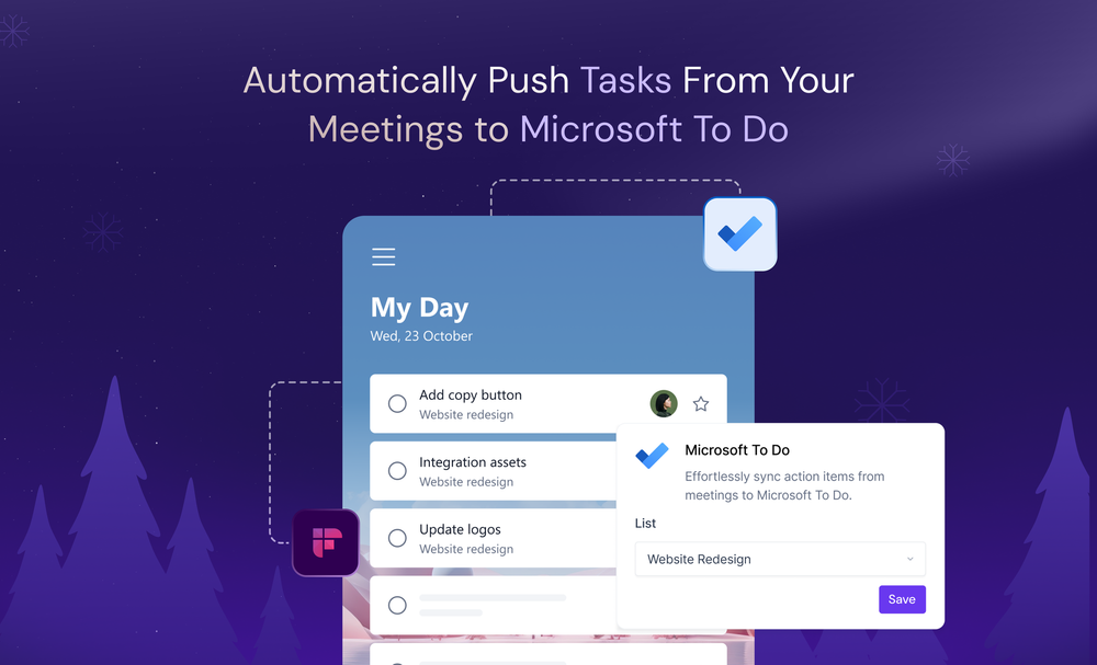 Automatically Turn Meeting Action Items into Microsoft To Do Lists