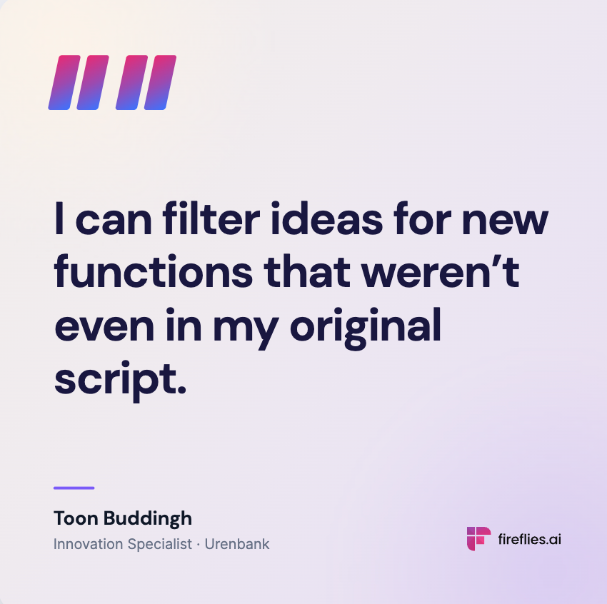 How Urenbank turns weeks of UX research into a day with Fireflies