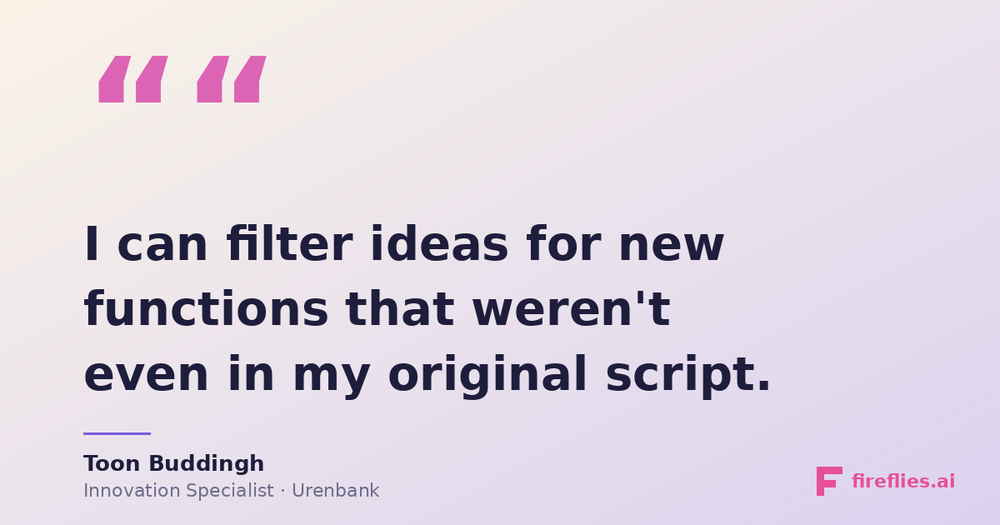 How Urenbank turns weeks of UX research into a day with Fireflies