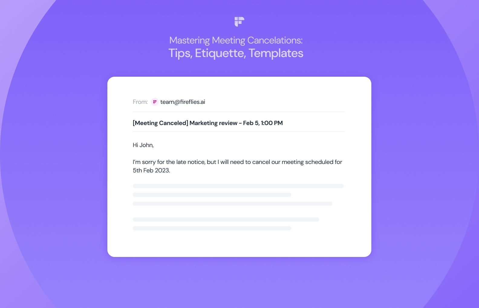 Meeting Cancelations: Tips, Etiquette, Templates