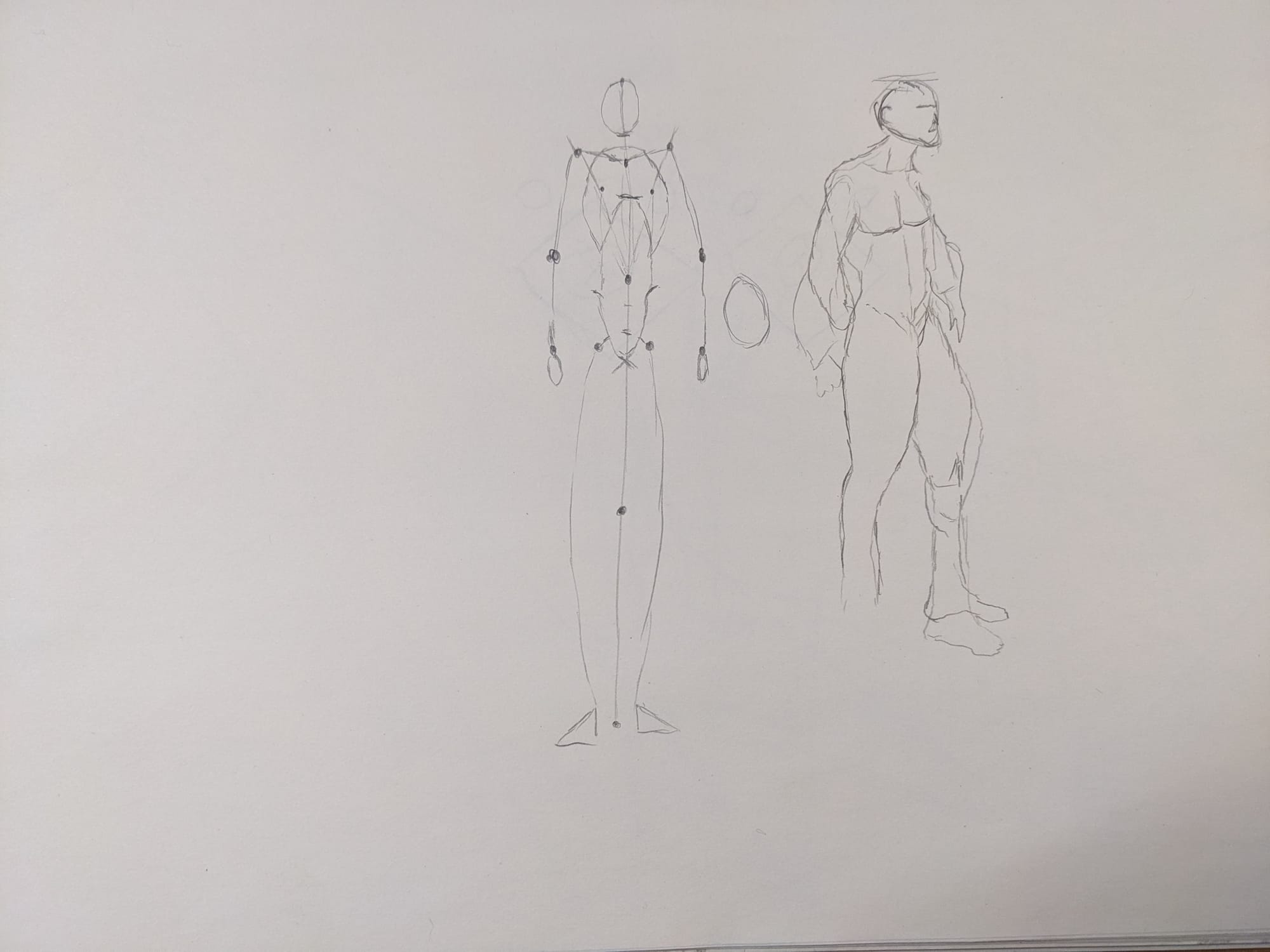 Pencil sketch of a person