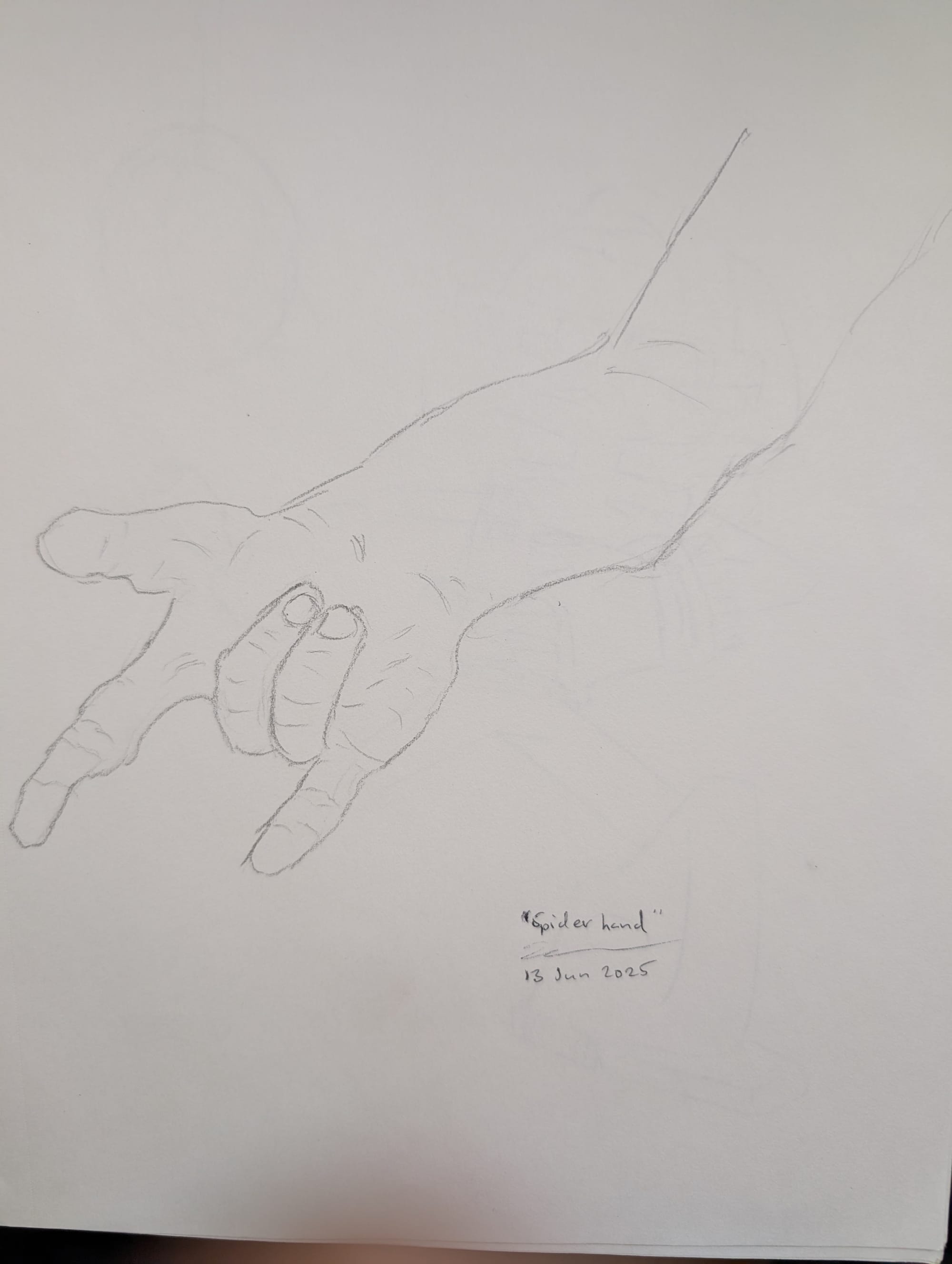 Drawing of Spider hand